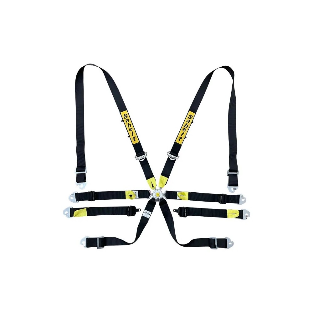 Sabelt SILVER Enduro FIA8853-2016 Saloon 2" 6pt Harness Double Lap Belts