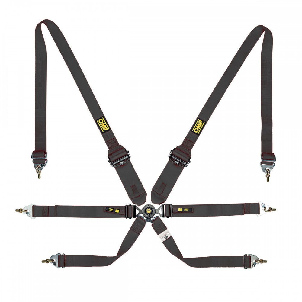 OMP ONE 3+2 Convertible 6pt Safety Harness FIA 8853-2016